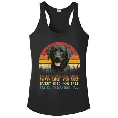 Every Snack You Make Dog Black Labrador Retriever Ladies PosiCharge Competitor Racerback Tank