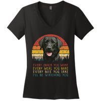 Every Snack You Make Dog Black Labrador Retriever Women's V-Neck T-Shirt