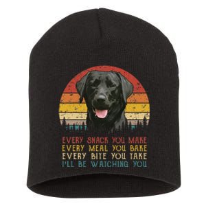 Every Snack You Make Dog Black Labrador Retriever Short Acrylic Beanie