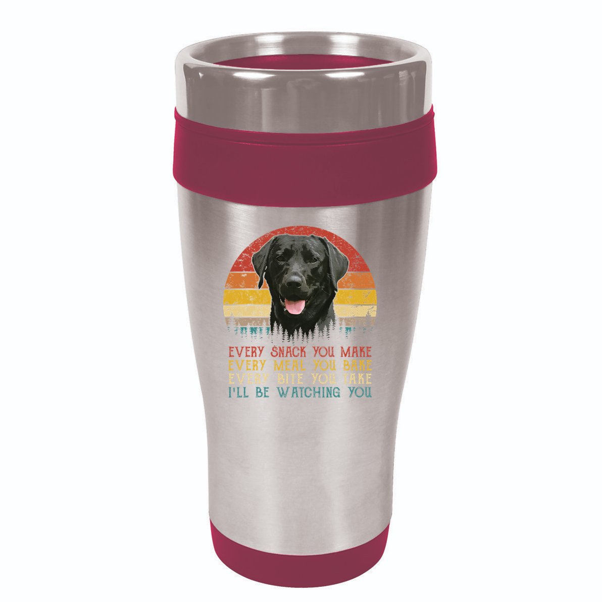 Every Snack You Make Dog Black Labrador Retriever 16oz Travel Tumbler