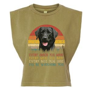 Every Snack You Make Dog Black Labrador Retriever Garment-Dyed Women's Muscle Tee