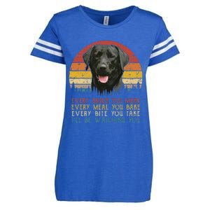 Every Snack You Make Dog Black Labrador Retriever Enza Ladies Jersey Football T-Shirt