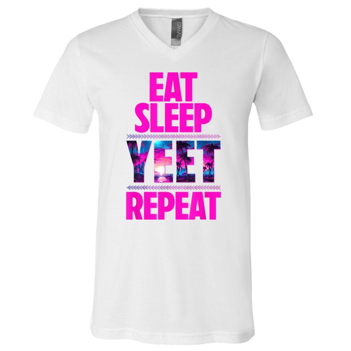 Eat Sleep Yeet Repeat Vintage Jeyuso Yeet Apparel Saying V-Neck T-Shirt