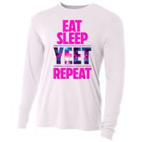 Eat Sleep Yeet Repeat Vintage Jeyuso Yeet Apparel Saying Cooling Performance Long Sleeve Crew