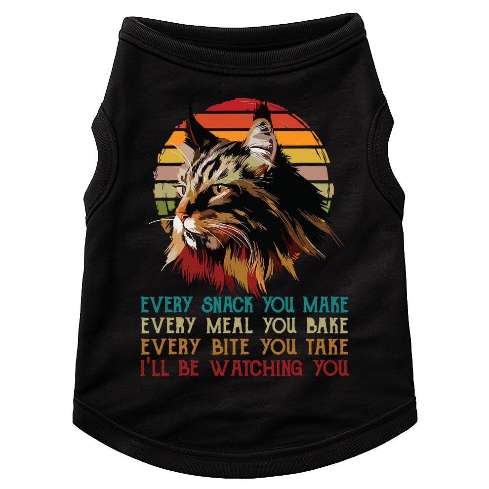Every Snack You Make Ill Be Watching Funny Maine Coon Meow Doggie Tank