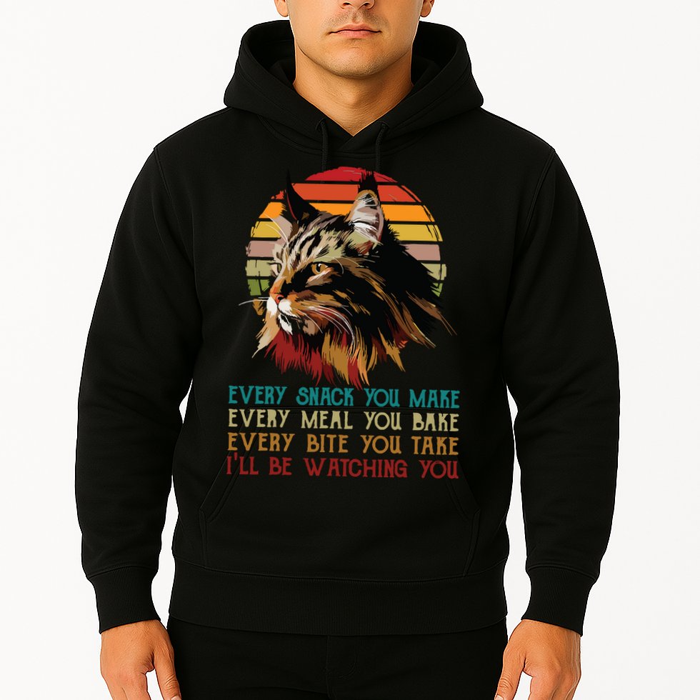 Every Snack You Make Ill Be Watching Funny Maine Coon Meow Hoodie