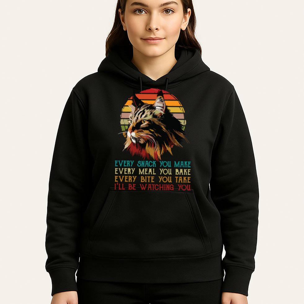 Every Snack You Make Ill Be Watching Funny Maine Coon Meow Hoodie