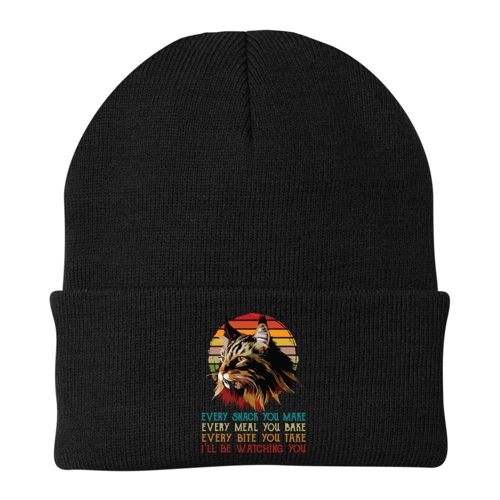 Every Snack You Make Ill Be Watching Funny Maine Coon Meow Beanie