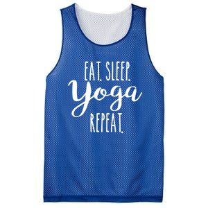 Eat Sleep Yoga Repeat Funny Love Yoga Cute Workout Gift Mesh Reversible Basketball Jersey Tank