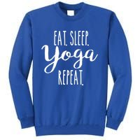 Eat Sleep Yoga Repeat Funny Love Yoga Cute Workout Gift Tall Sweatshirt