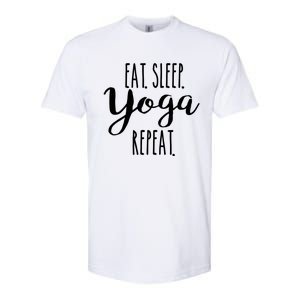 Eat Sleep Yoga Repeat Funny Love Yoga Cute Workout Gift Softstyle CVC T-Shirt