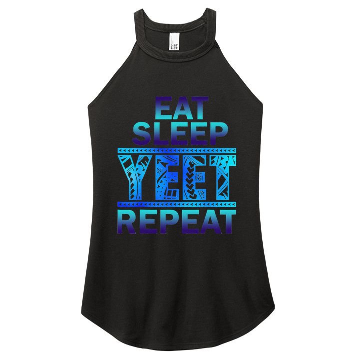 Eat Sleep Yeet Repeat Vintage Gift Women's Perfect Tri Rocker Tank