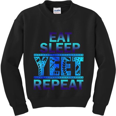 Eat Sleep Yeet Repeat Vintage Gift Kids Sweatshirt