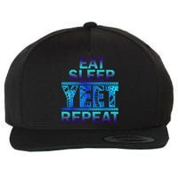 Eat Sleep Yeet Repeat Vintage Gift Wool Snapback Cap