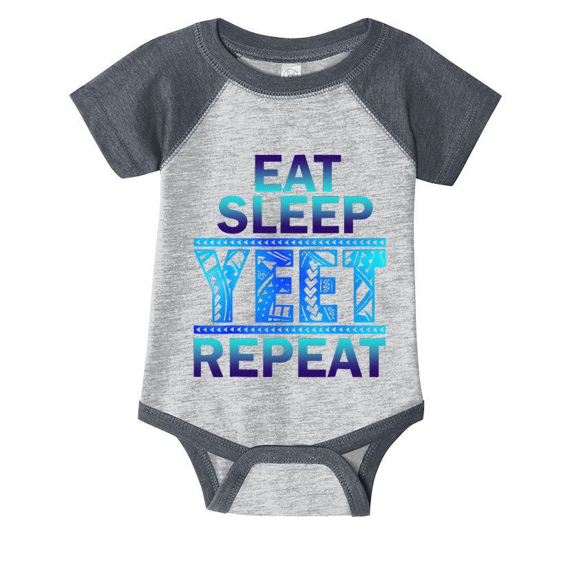 Eat Sleep Yeet Repeat Vintage Gift Infant Baby Jersey Bodysuit