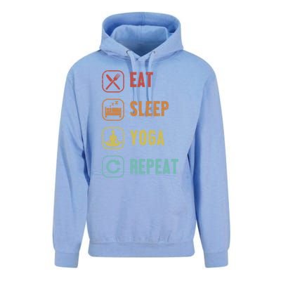 Eat Sleep Yoga Repeat Ashtanga Hatha Asanas Kundalini Yoga Gift Unisex Surf Hoodie