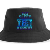 Eat Sleep Yeet Repeat Vintage Sustainable Bucket Hat