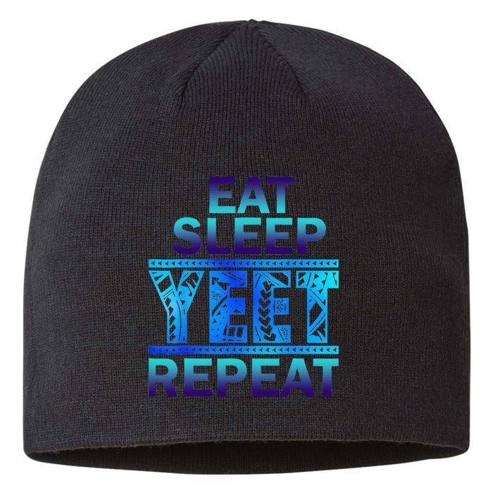 Eat Sleep Yeet Repeat Vintage Sustainable Beanie