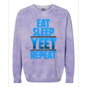 Eat Sleep Yeet Repeat Colorblast Crewneck Sweatshirt