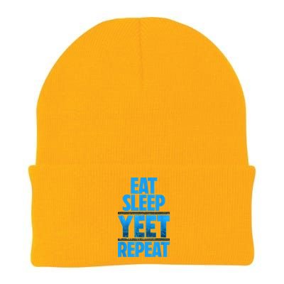 Eat Sleep Yeet Repeat Knit Cap Winter Beanie