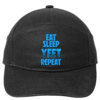 Eat Sleep Yeet Repeat 7-Panel Snapback Hat