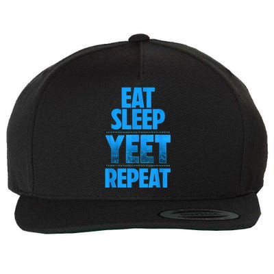 Eat Sleep Yeet Repeat Wool Snapback Cap