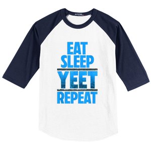 Eat Sleep Yeet Repeat Baseball Sleeve Shirt