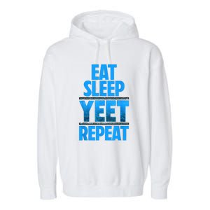 Eat Sleep Yeet Repeat Garment-Dyed Fleece Hoodie