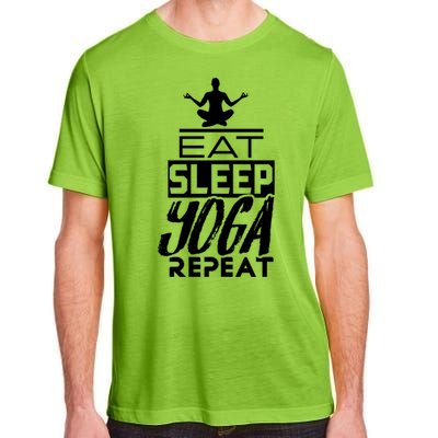 Eat Sleep Yoga Repeat Meditation Meditate Sayings Coach Gift Adult ChromaSoft Performance T-Shirt