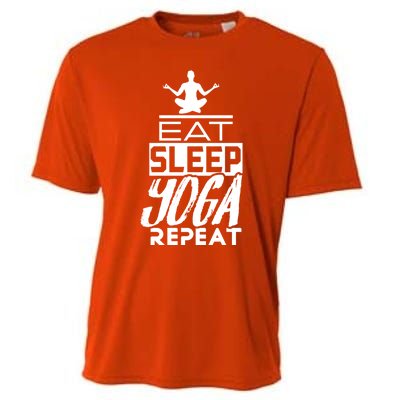 Eat Sleep Yoga Repeat Meditation Meditate Sayings Coach Gift Cooling Performance Crew T-Shirt