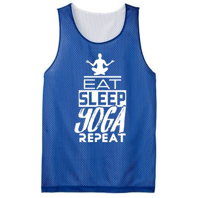 Eat Sleep Yoga Repeat Meditation Meditate Sayings Coach Gift Mesh Reversible Basketball Jersey Tank