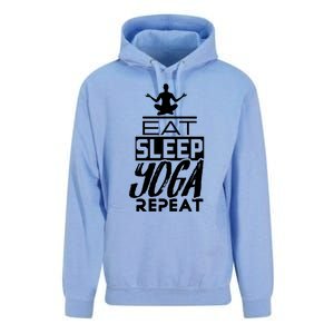 Eat Sleep Yoga Repeat Meditation Meditate Sayings Coach Gift Unisex Surf Hoodie