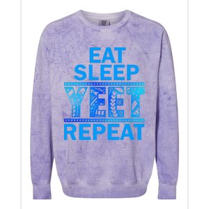 Eat Sleep Yeet Repeat Vintage Yeet Apparel Saying Colorblast Crewneck Sweatshirt