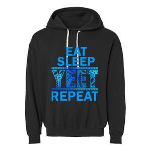 Eat Sleep Yeet Repeat Vintage Yeet Apparel Saying Garment-Dyed Fleece Hoodie