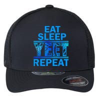 Eat Sleep Yeet Repeat Vintage Yeet Apparel Saying Flexfit Unipanel Trucker Cap