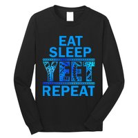 Eat Sleep Yeet Repeat Vintage Yeet Apparel Saying Long Sleeve Shirt