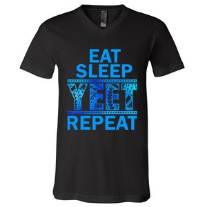 Eat Sleep Yeet Repeat Vintage Yeet Apparel Saying V-Neck T-Shirt