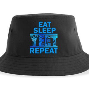 Eat Sleep Yeet Repeat Vintage Yeet Apparel Saying Sustainable Bucket Hat