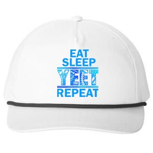 Eat Sleep Yeet Repeat Vintage Yeet Apparel Saying Snapback Five-Panel Rope Hat