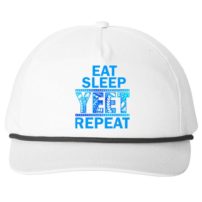 Eat Sleep Yeet Repeat Vintage Yeet Apparel Saying Snapback Five-Panel Rope Hat