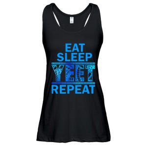 Eat Sleep Yeet Repeat Vintage Yeet Apparel Saying Ladies Essential Flowy Tank