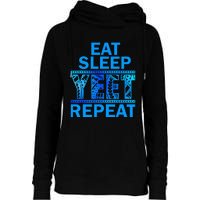 Eat Sleep Yeet Repeat Vintage Yeet Apparel Saying Womens Funnel Neck Pullover Hood