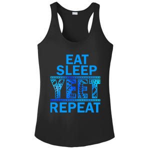 Eat Sleep Yeet Repeat Vintage Yeet Apparel Saying Ladies PosiCharge Competitor Racerback Tank