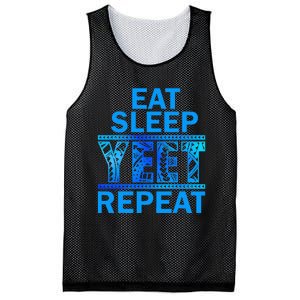 Eat Sleep Yeet Repeat Vintage Yeet Apparel Saying Mesh Reversible Basketball Jersey Tank