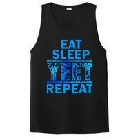 Eat Sleep Yeet Repeat Vintage Yeet Apparel Saying PosiCharge Competitor Tank