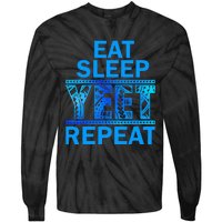 Eat Sleep Yeet Repeat Vintage Yeet Apparel Saying Tie-Dye Long Sleeve Shirt