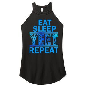 Eat Sleep Yeet Repeat Vintage Yeet Apparel Saying Women's Perfect Tri Rocker Tank