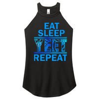 Eat Sleep Yeet Repeat Vintage Yeet Apparel Saying Women's Perfect Tri Rocker Tank