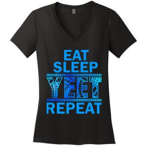 Eat Sleep Yeet Repeat Vintage Yeet Apparel Saying Women's V-Neck T-Shirt