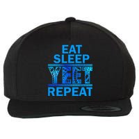 Eat Sleep Yeet Repeat Vintage Yeet Apparel Saying Wool Snapback Cap